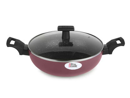 Milton Procook Granito Induction Kadai with Glass Lid