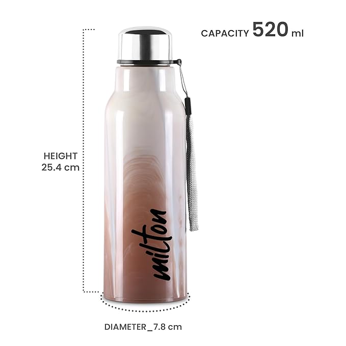 Milton Marble 600 Stainless Steel Bottle - Outside Plastic Inside Stainless Steel