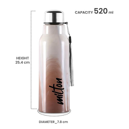 Milton Marble 600 Stainless Steel Bottle - Outside Plastic Inside Stainless Steel