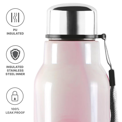 Milton Marble 600 Stainless Steel Bottle - Outside Plastic Inside Stainless Steel