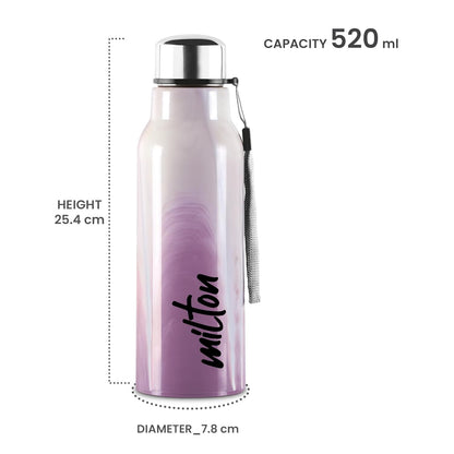 Milton Marble 600 Stainless Steel Bottle - Outside Plastic Inside Stainless Steel