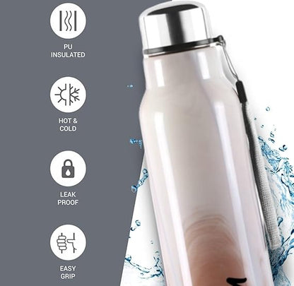 Milton Marble Stainless Steel Bottle 900 - Outside Plastic Inside Stainless Steel
