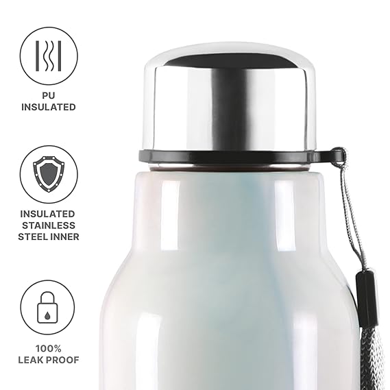 Milton Marble Stainless Steel Bottle 900 - Outside Plastic Inside Stainless Steel