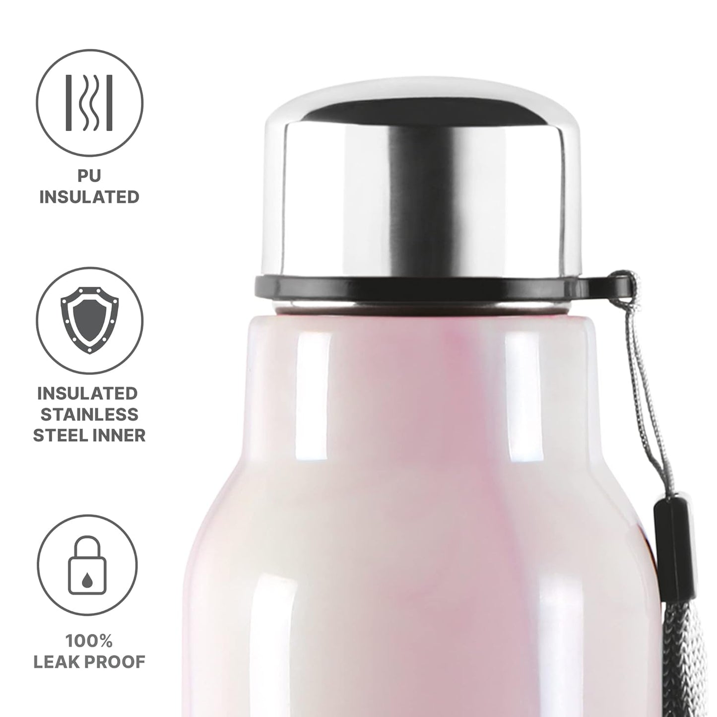 Milton Marble Stainless Steel Bottle 900 - Outside Plastic Inside Stainless Steel