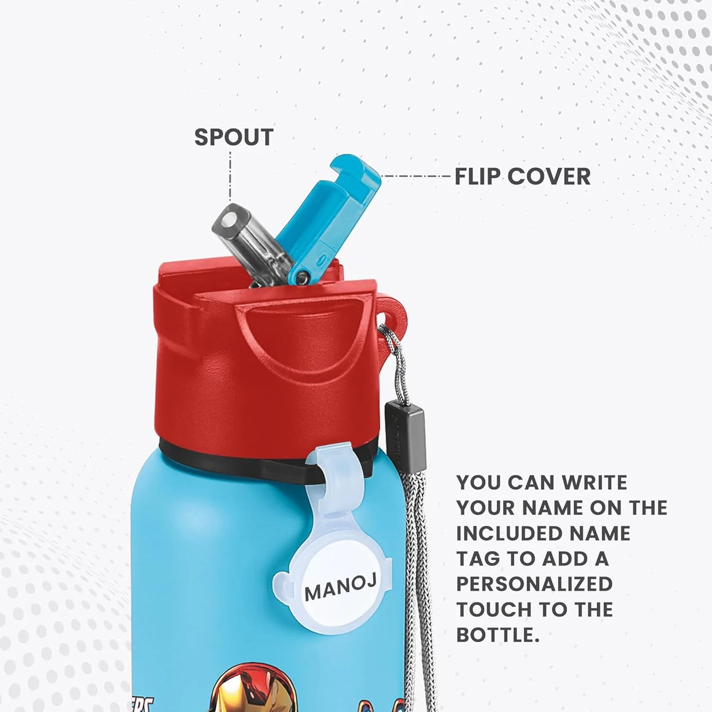 Milton Marvel Sipstar 1000 Stainless Steel Bottle with Straw