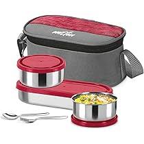 Milton Stainless Steel Master lunch Set with 3 Containers and Cutlery Set