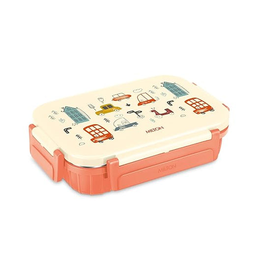 Milton Meal Safe Stainless Steel Inside with 2 Partition Bento Box