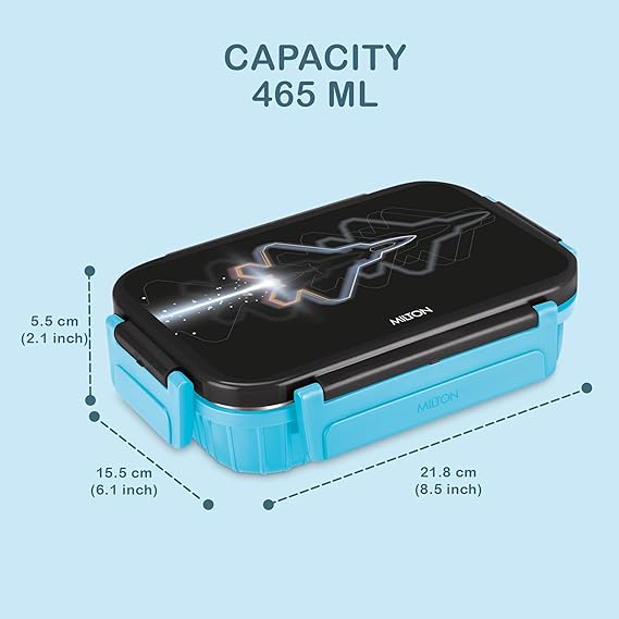 Milton Meal Safe Stainless Steel Inside with 2 Partition Bento Box