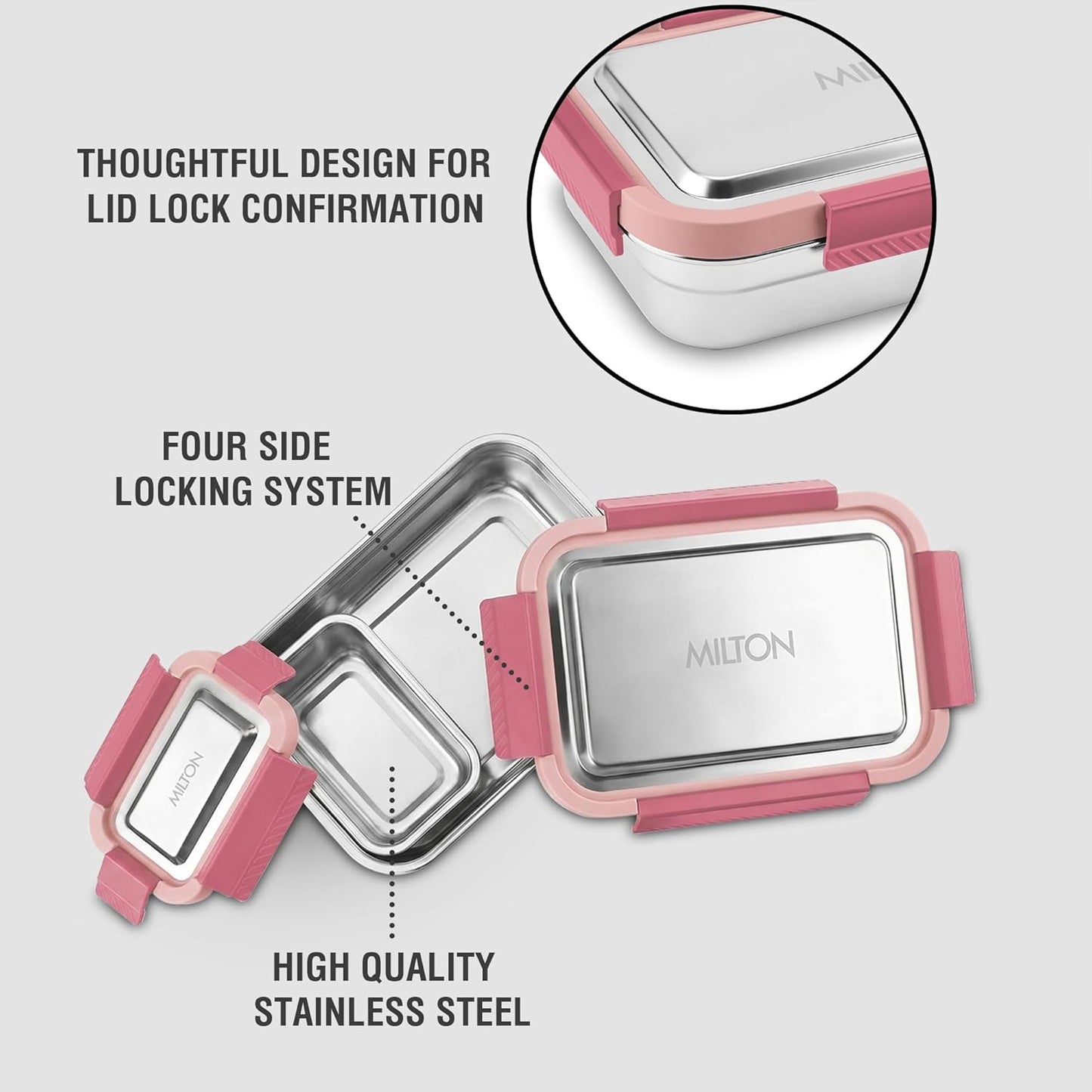 Milton Modern Meal Junior Stainless Steel Lunch Box with Inner Container