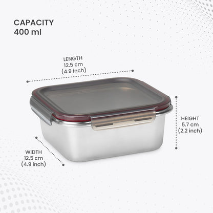 Milton Modulo Stainless Steel Microwavable Square Container