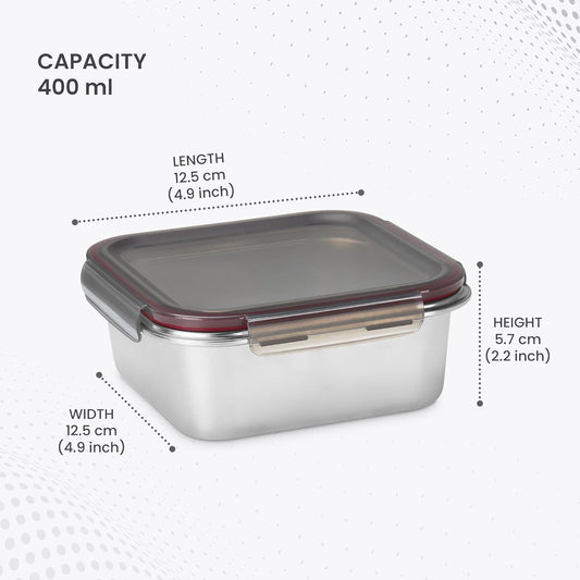Milton Modulo Stainless Steel Microwavable Square Container