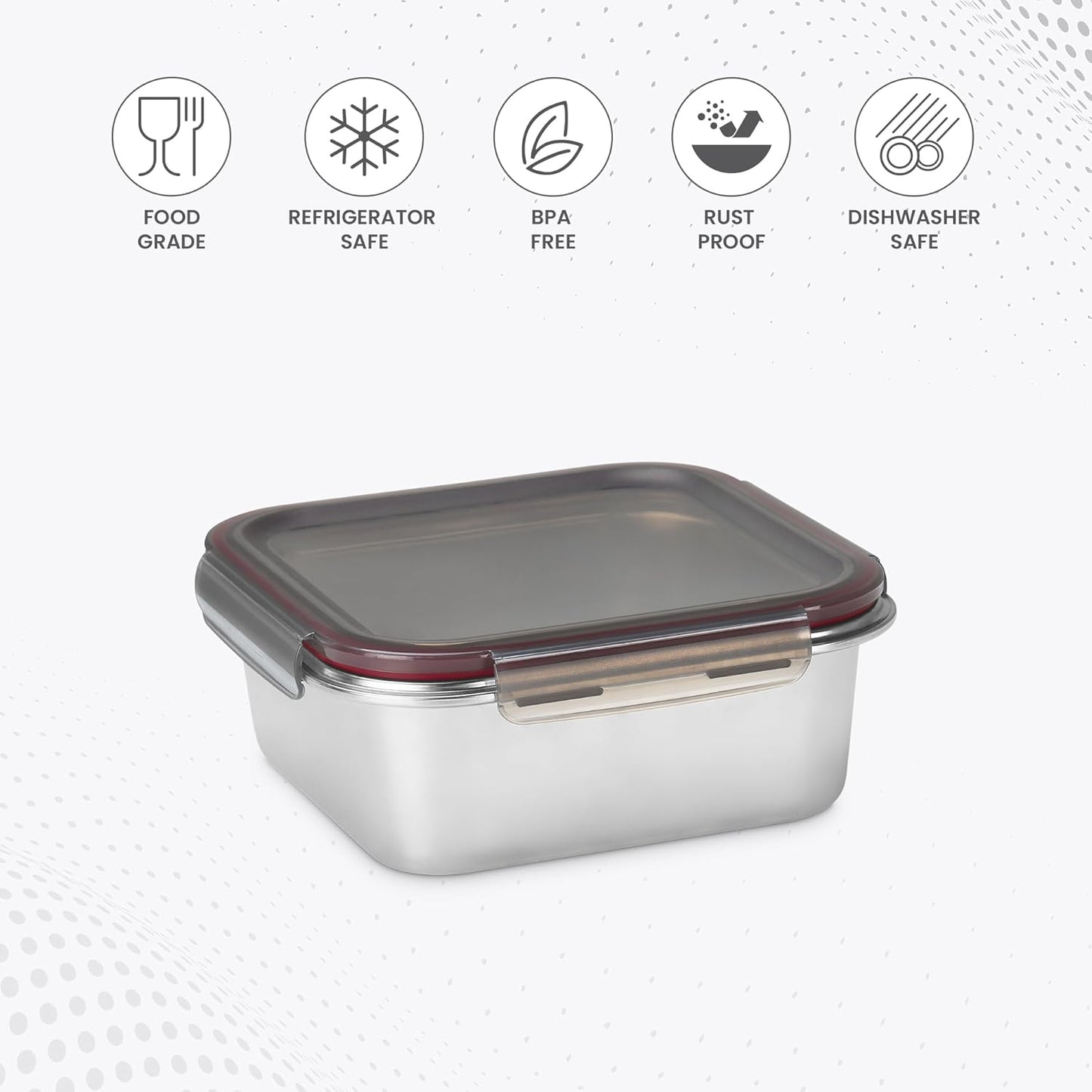 Milton Modulo Stainless Steel Microwavable Square Container