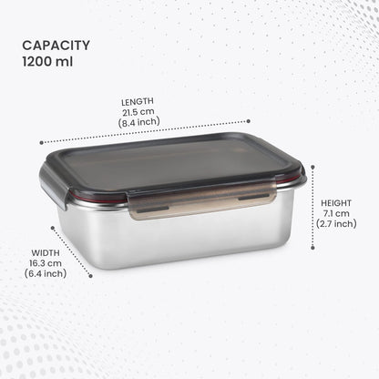 Milton Modulo Stainless Steel Rectangular Microwavable Container