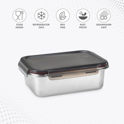 Milton Modulo Stainless Steel Rectangular Microwavable Container