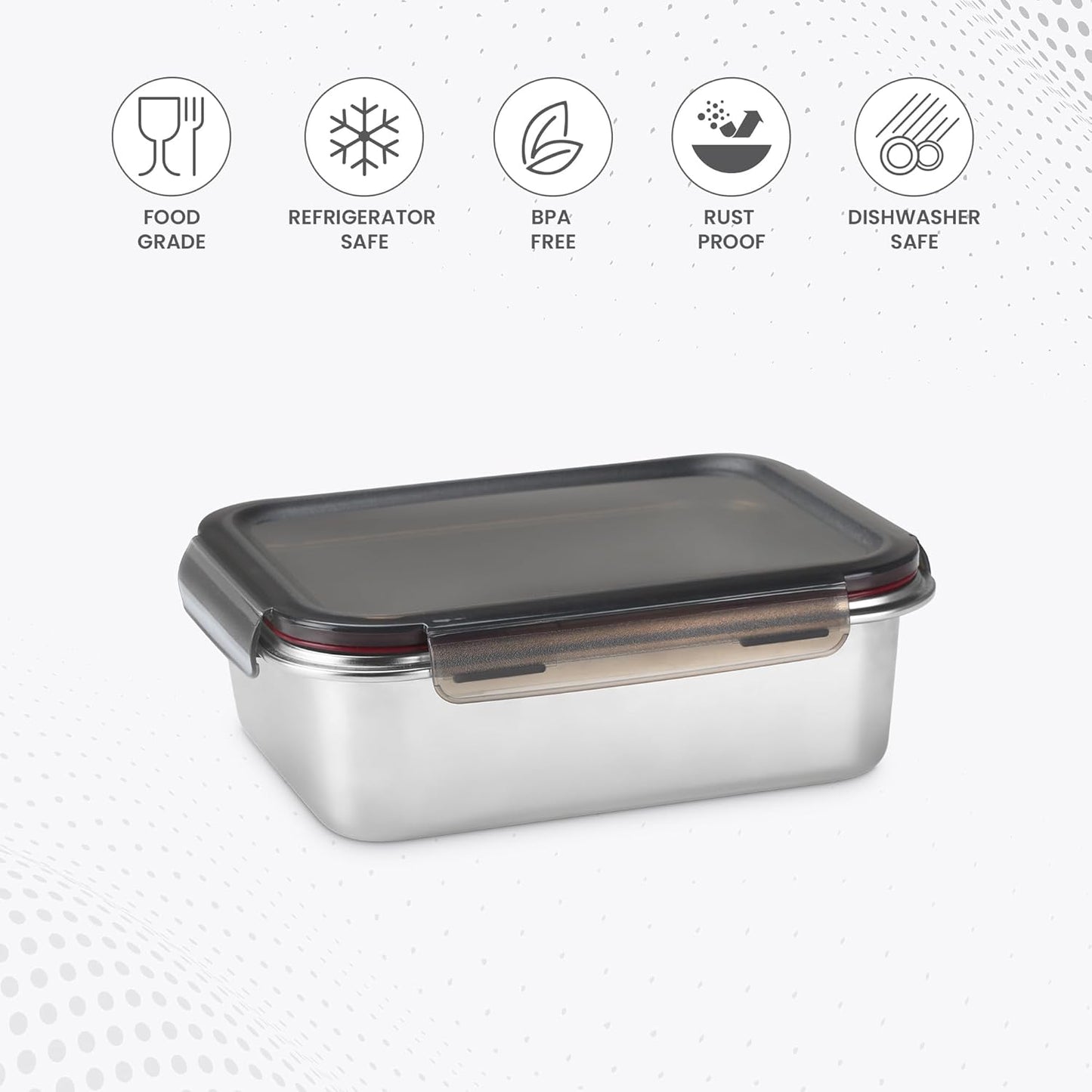 Milton Modulo Stainless Steel Rectangular Microwavable Container