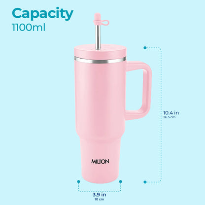Milton My Tumbler 1200 Thermal Vacuum Insulated Mug with Stainless Steel Straw Sipper