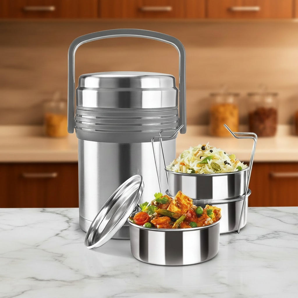 Milton Opus 3 Thermal Vacuum Insulated Tiffin Box Set of 3