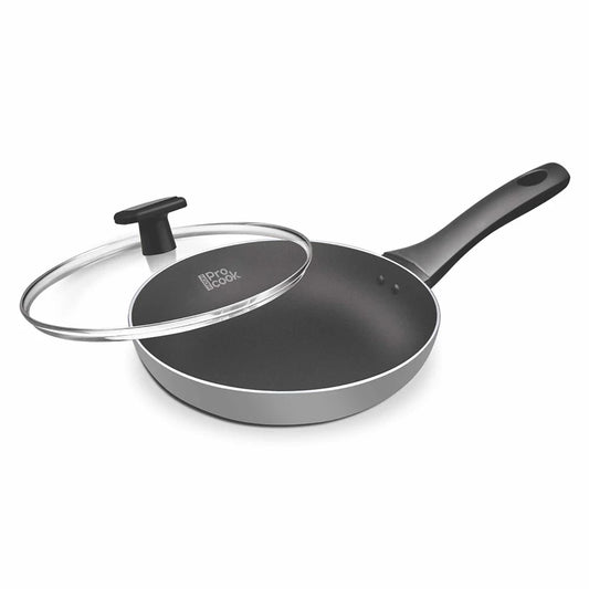Milton Procook Black Pearl Induction Fry Pan with Glass Lid