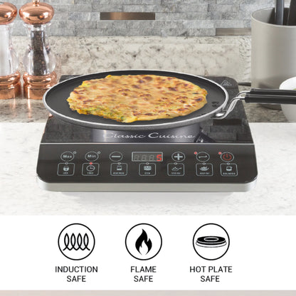 Milton Procook Black Pearl Induction Non Stick Flat Tawa