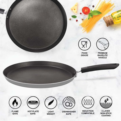 Milton Procook Black Pearl Induction Non Stick Omni Tawa