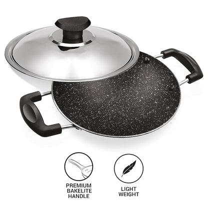 Milton Procook Granito Non Induction Appachatty with Stainless Steel Lid