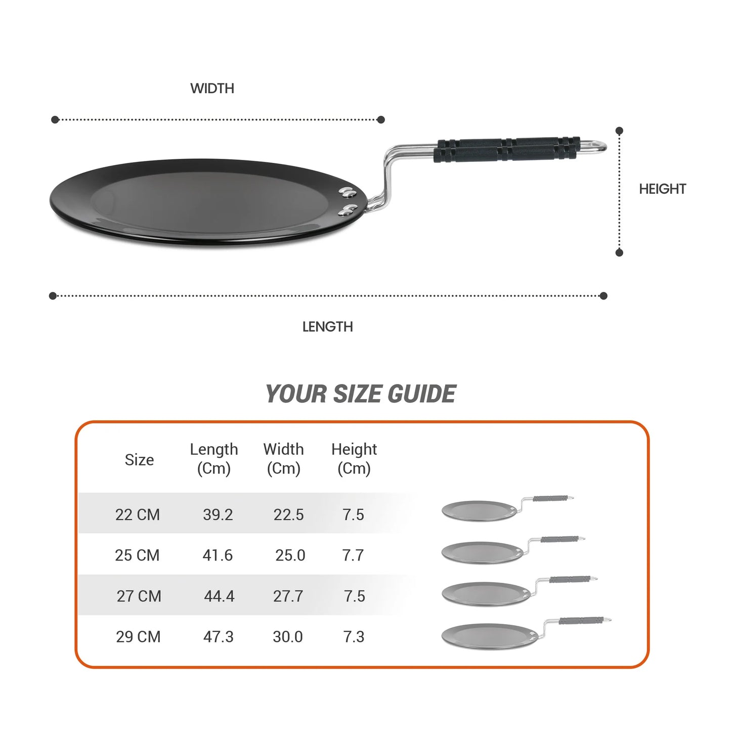 Milton Procook Hard Anodised Induction Tawa
