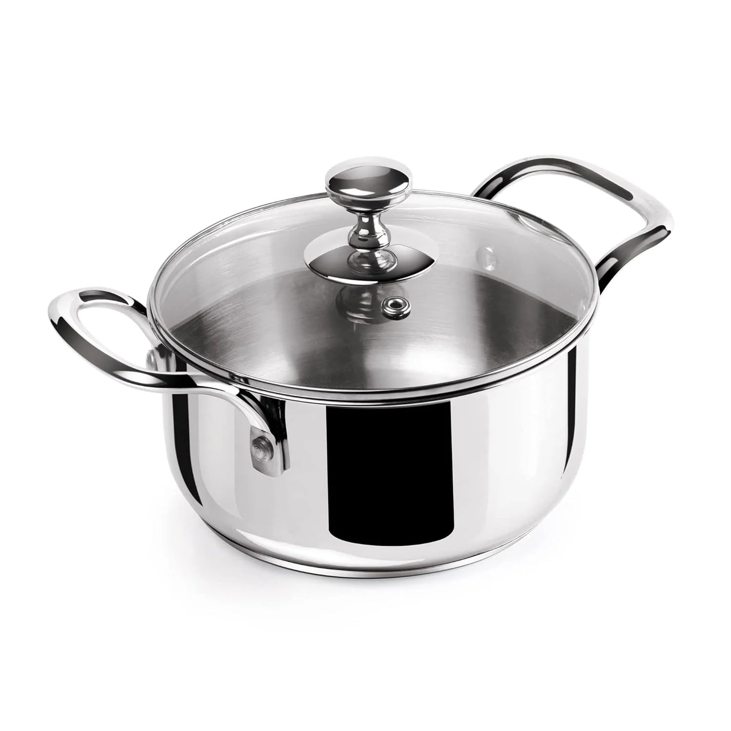 Milton Procook Stainless Steel Casserole with Glass Lid