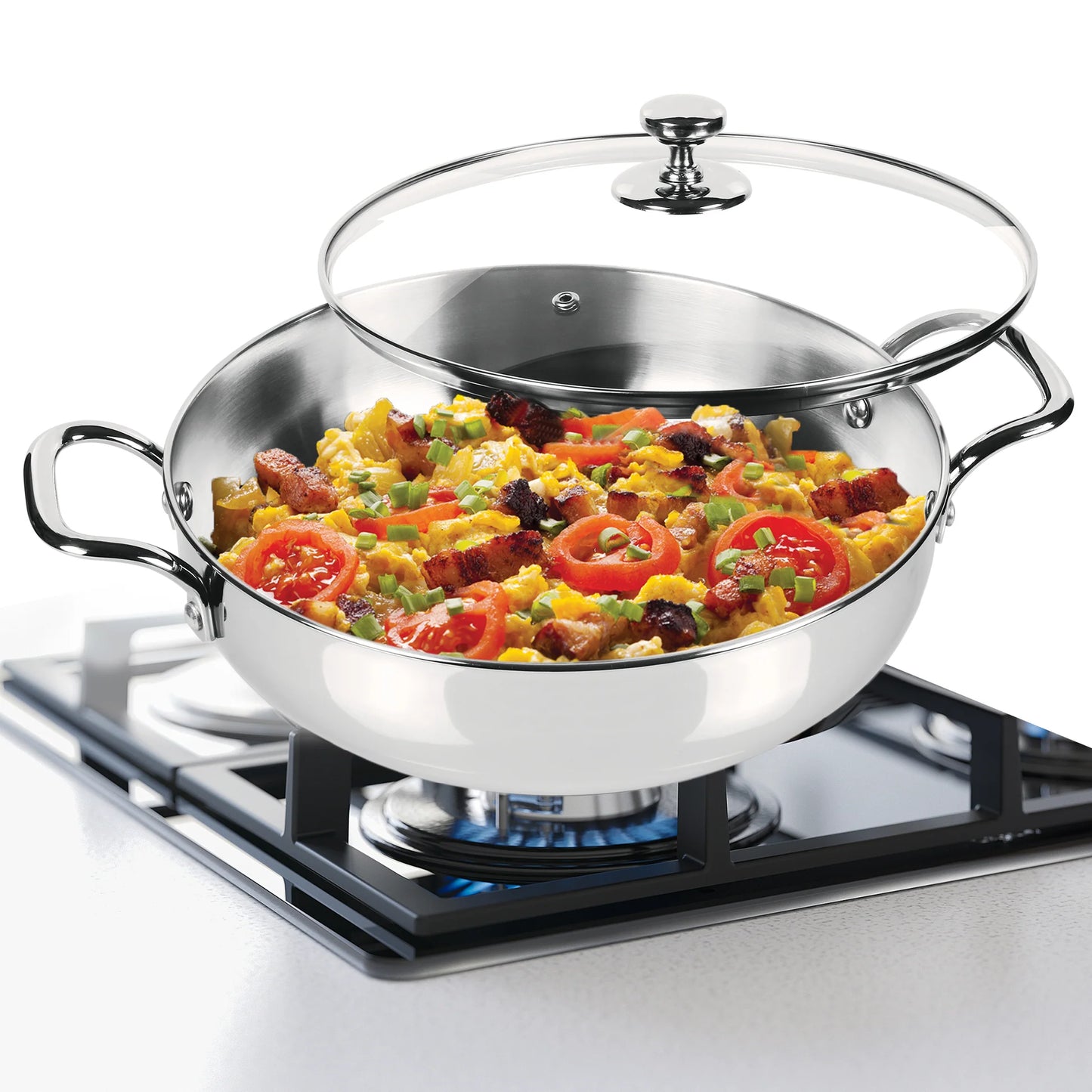 Milton Procook Stainless Steel Kadhai with Glass Lid