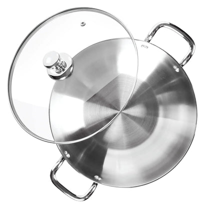 Milton Procook Stainless Steel Kadhai with Glass Lid