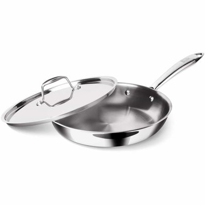 Milton Procook Tri-Ply Steel Fry Pan with SS Lid