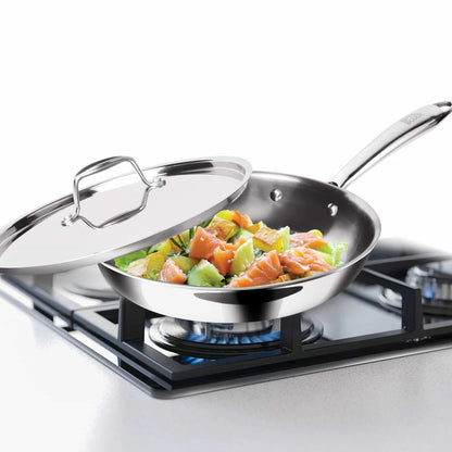 Milton Procook Tri-Ply Steel Fry Pan with SS Lid