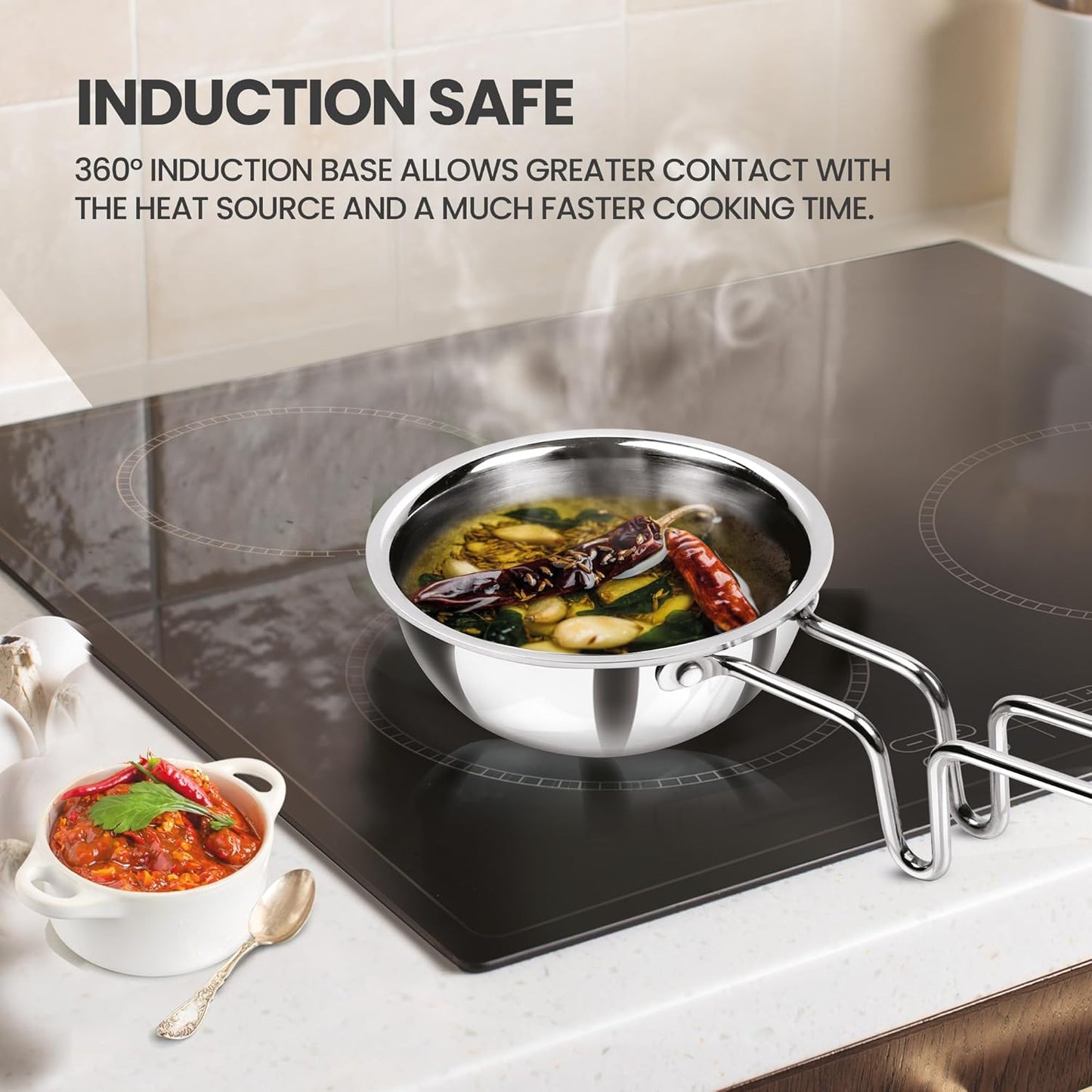 Milton Procook Tri-Ply Steel Tadka Pan