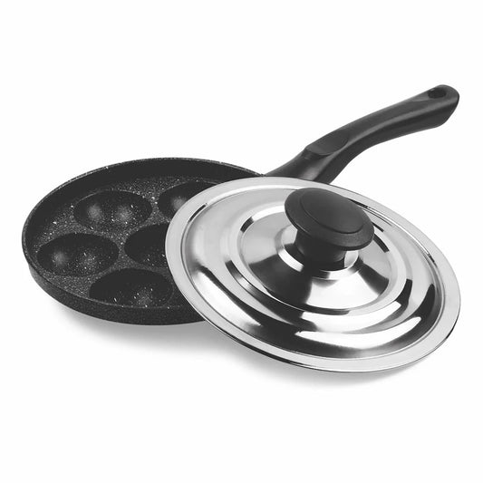 Milton Proocook Granito Non Induction Appam Patra with Stainless Steel Lid