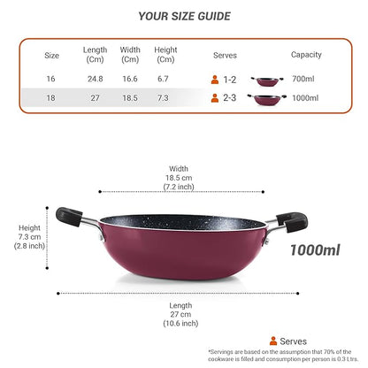 Milton Proocook Granito Non Induction kadai