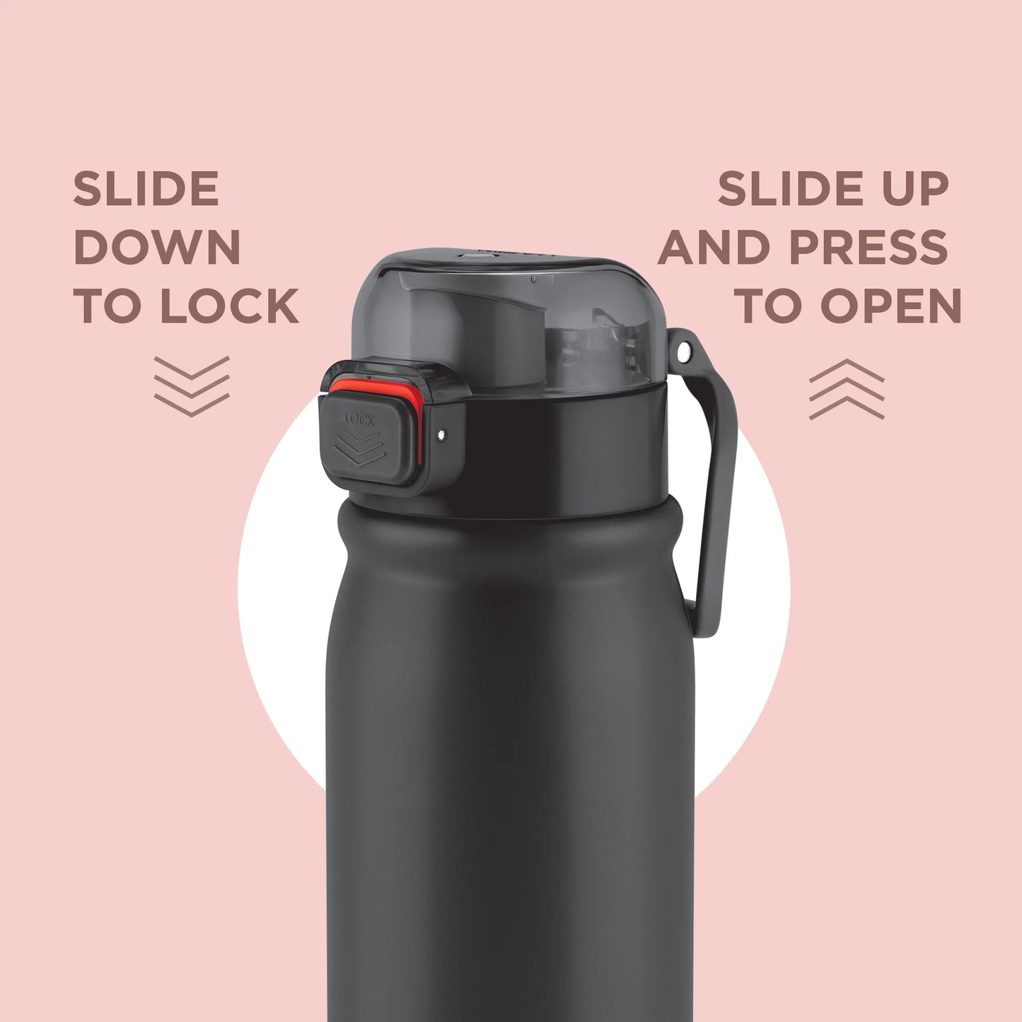 Milton Reva 750 Stainless Steel Bottle (Twin Flow: Gulper Plus Straw Sipper)