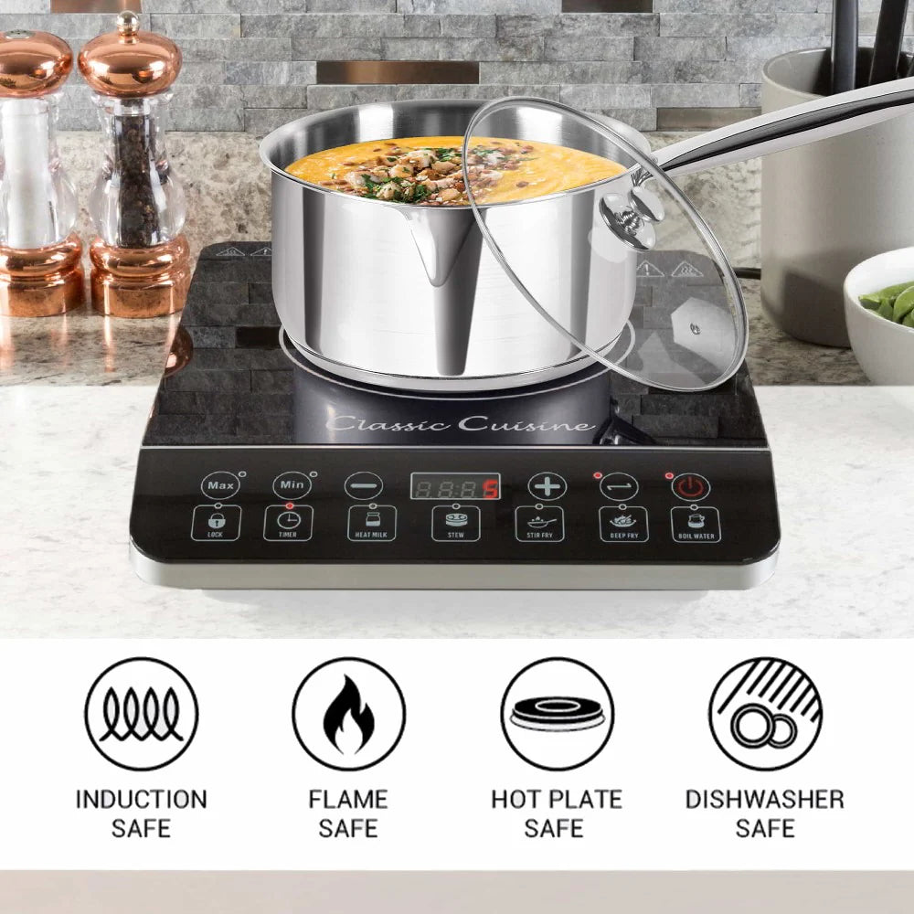 Milton Procook Tri-Ply Steel Sauce Pan with SS Lid