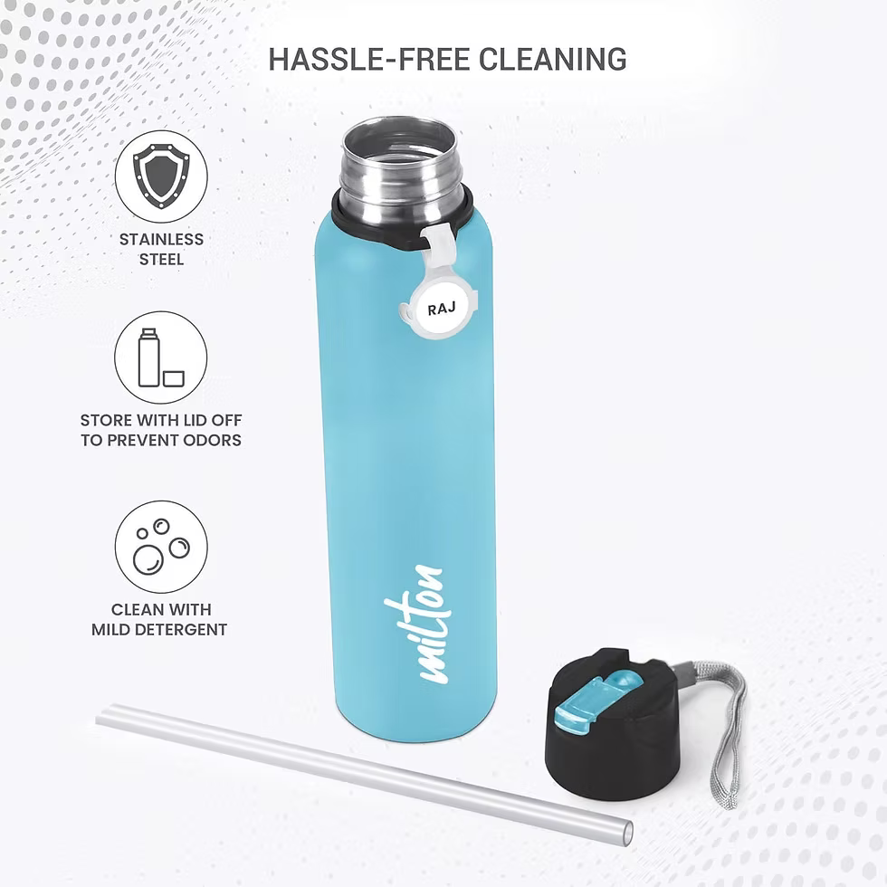 Milton Sipstar Stainless Steel Bottle with Straw 1000