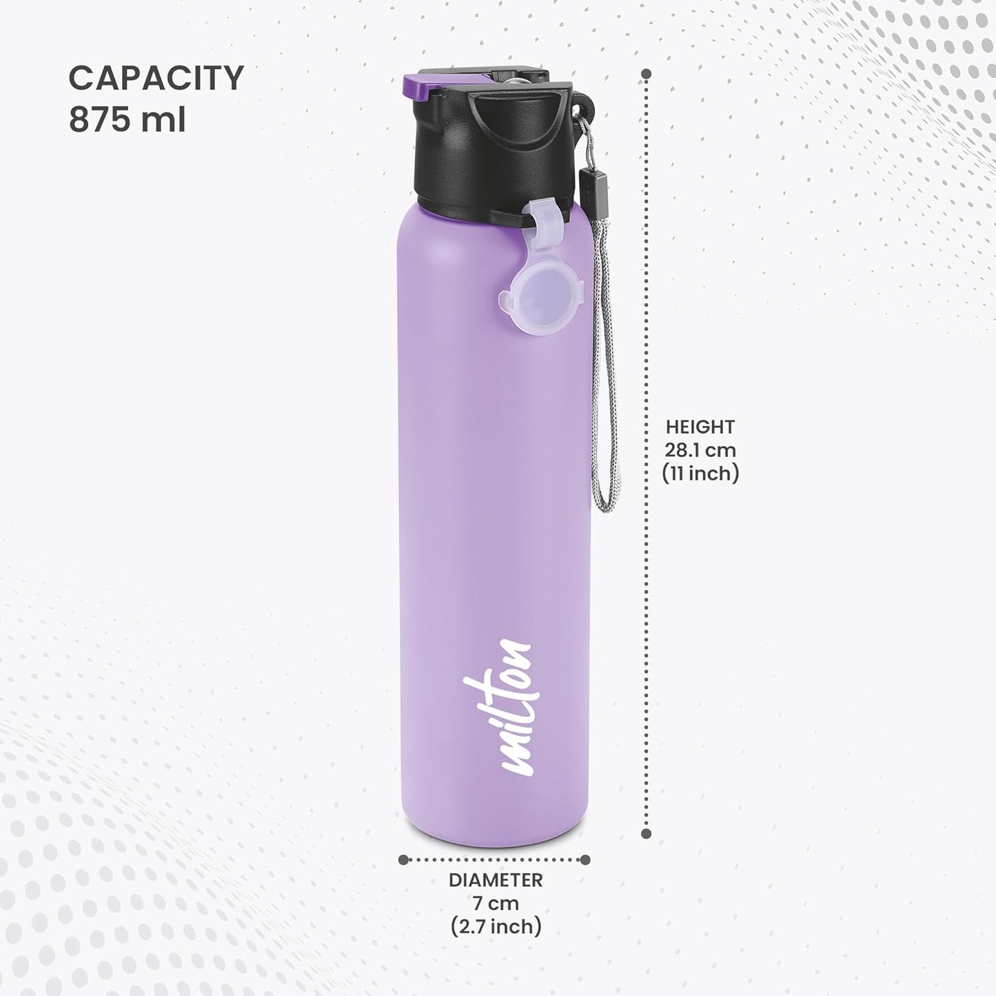 Milton Sipstar Stainless Steel Bottle with Straw 1000