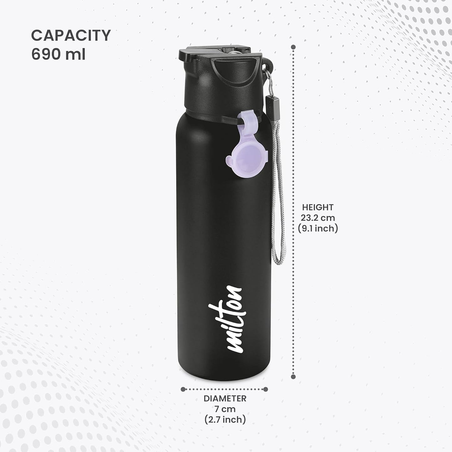Milton Sipstar Stainless Steel Bottle with Straw 750