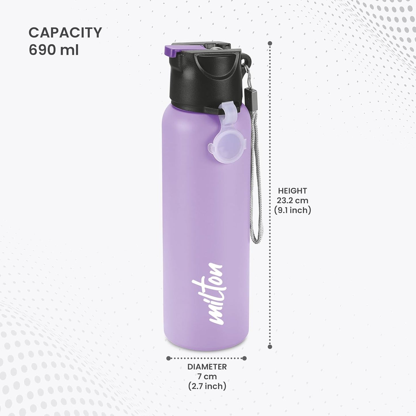 Milton Sipstar Stainless Steel Bottle with Straw 750