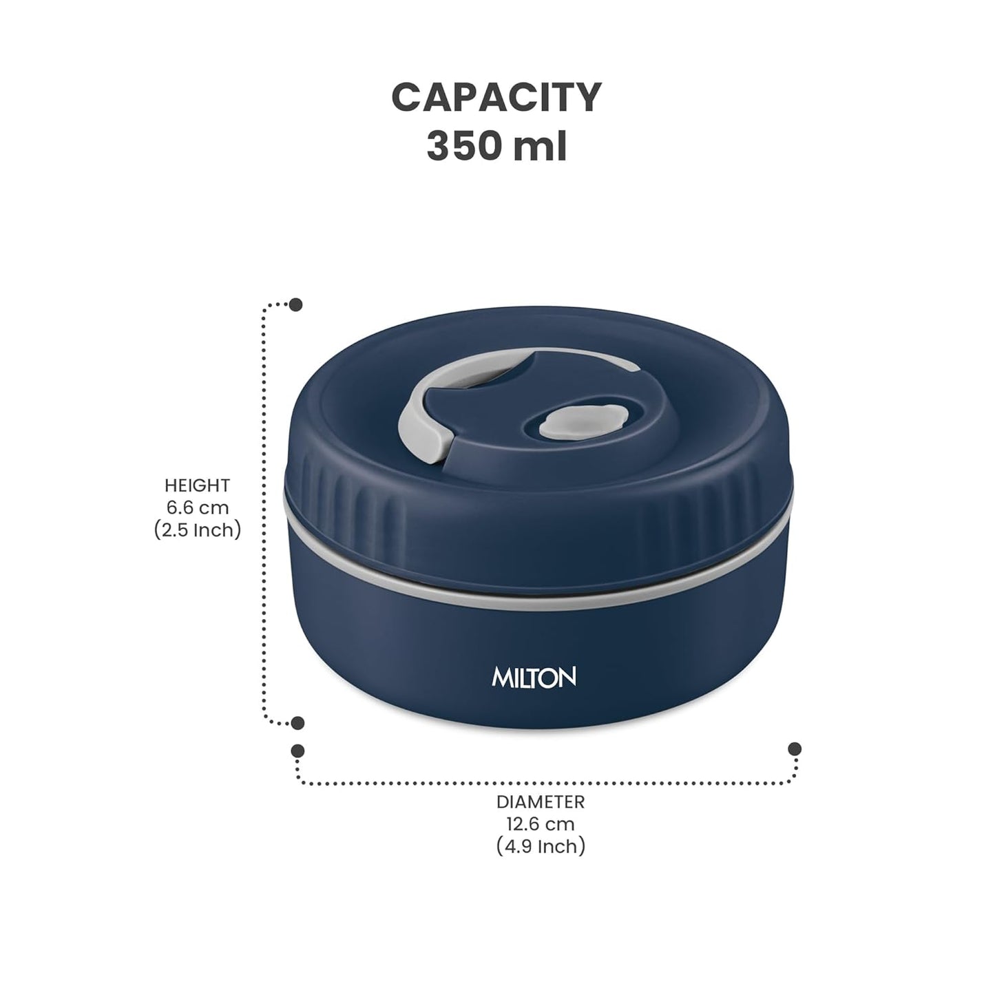 Milton Snack Box Small Container Inside Stainless Steel Outside Plastic