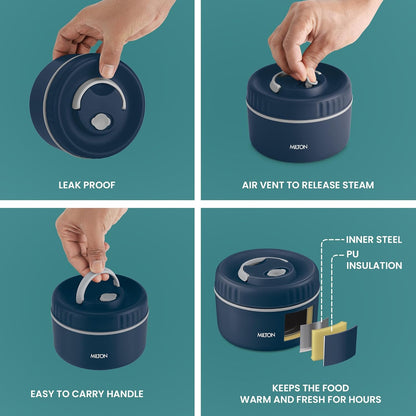 Milton Snack Box Small Container Inside Stainless Steel Outside Plastic