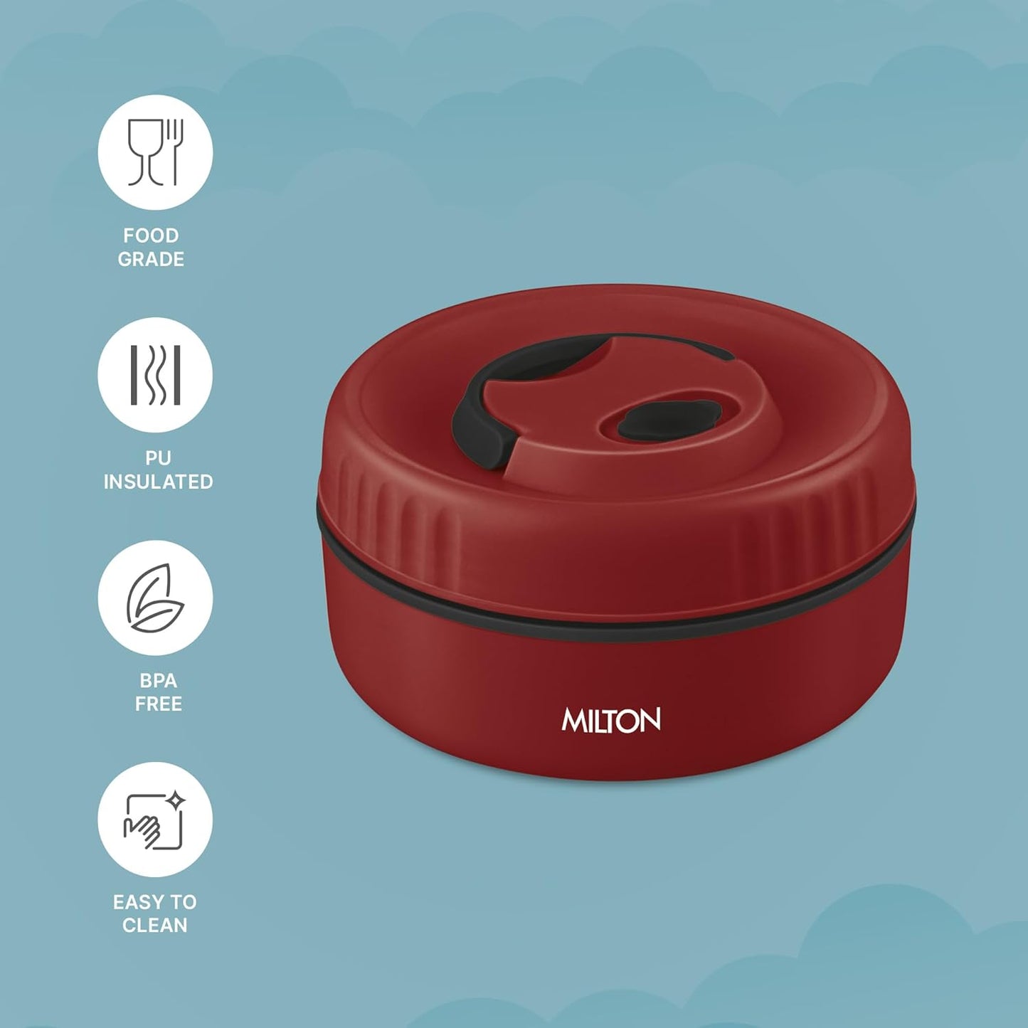 Milton Snack Box Small Container Inside Stainless Steel Outside Plastic