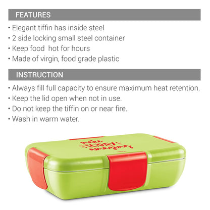 Milton Snap Lock Kids Lunch Box with Inner Container