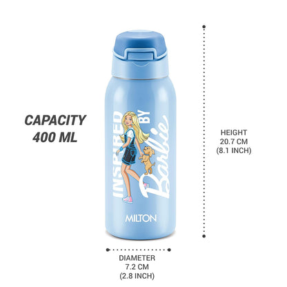 Milton Sportive Thermal Vacuum Insulated Bottle with Straw 400 (Barbie)