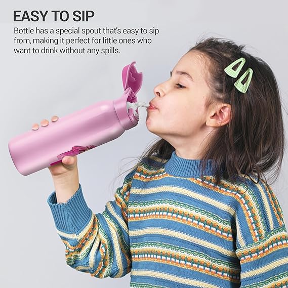 Milton Sportive Thermal Vacuum Insulated Bottle with Straw 400 (Barbie)