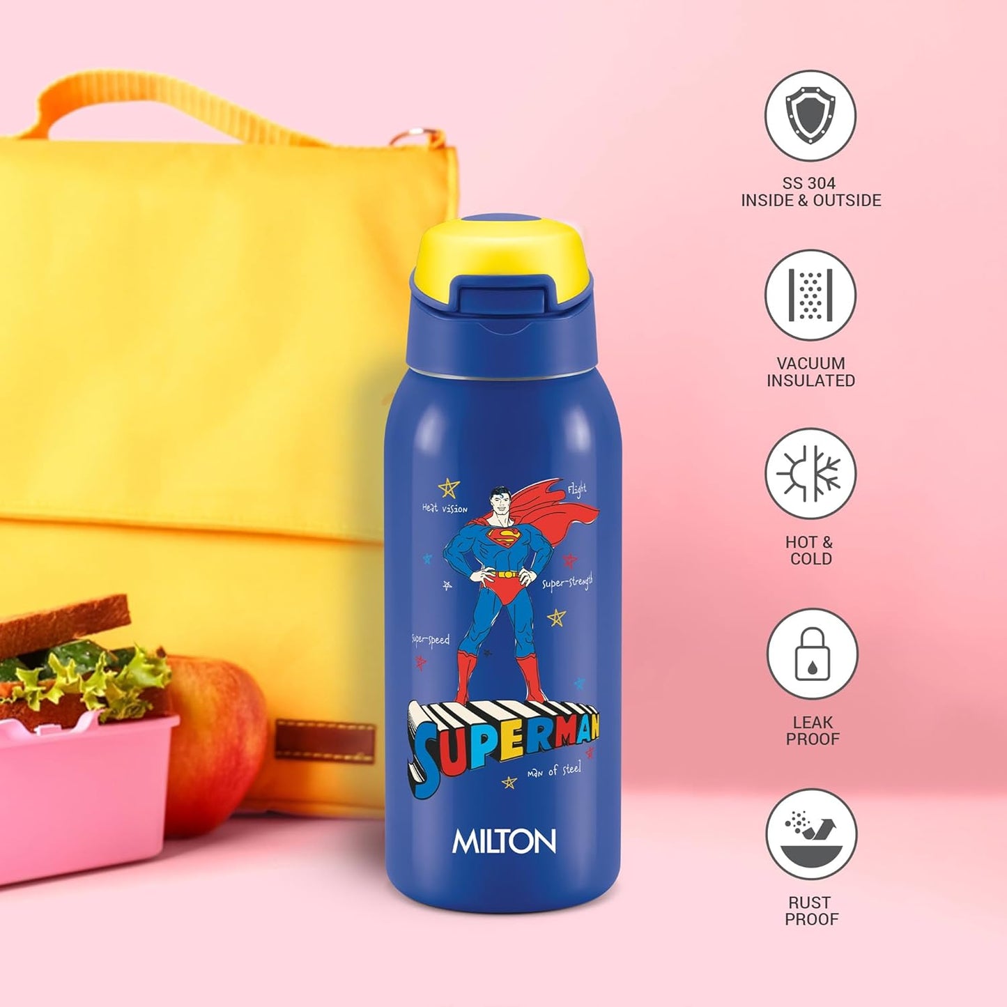 Milton Sportive Thermal Vacuum Insulated Bottle with Straw 400