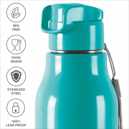 Milton Sprint 900 Stainless Steel Bottle - Outside Plastic Inside Stainless Steel