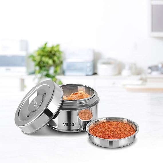 Milton Double Wall Stainless Steel Snack Container with Inner Plate
