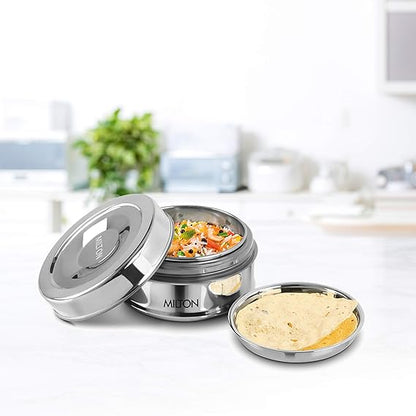 Milton Double Wall Stainless Steel Snack Container with Inner Plate